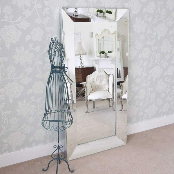 Maddox Premium Modern Non-Beaded Silver Wall Mirror